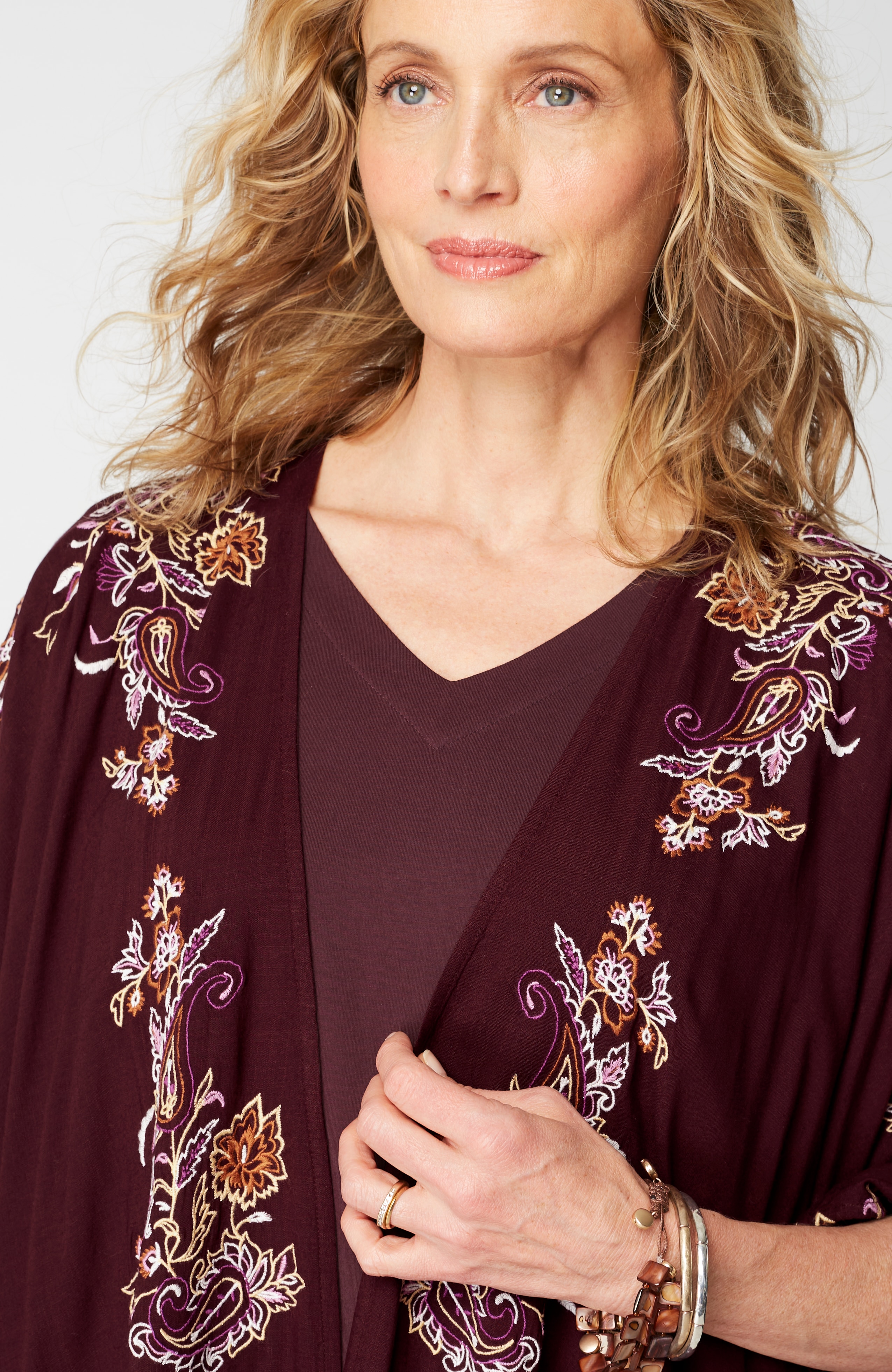 embroidered paisley ruana