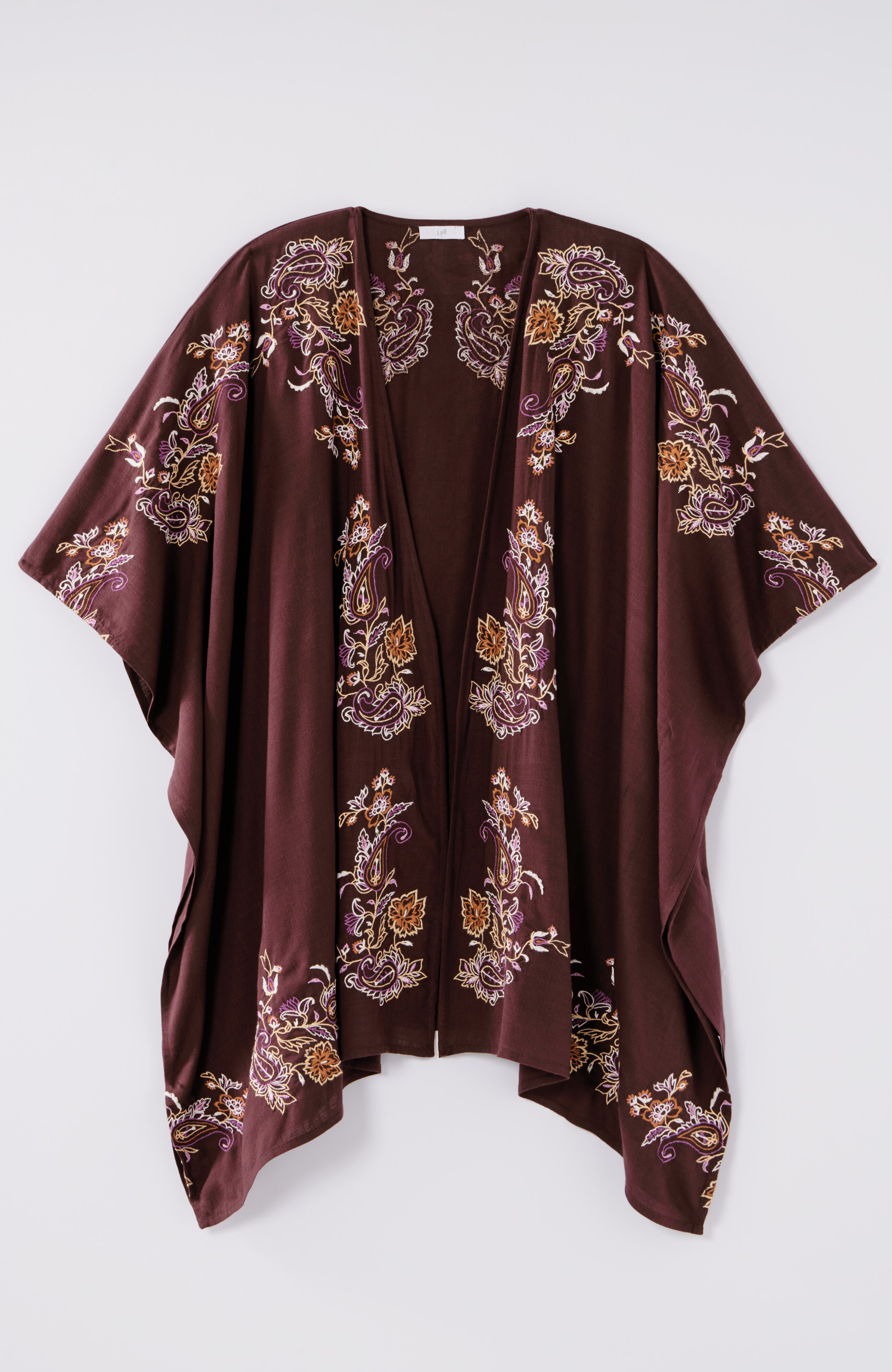 embroidered paisley ruana