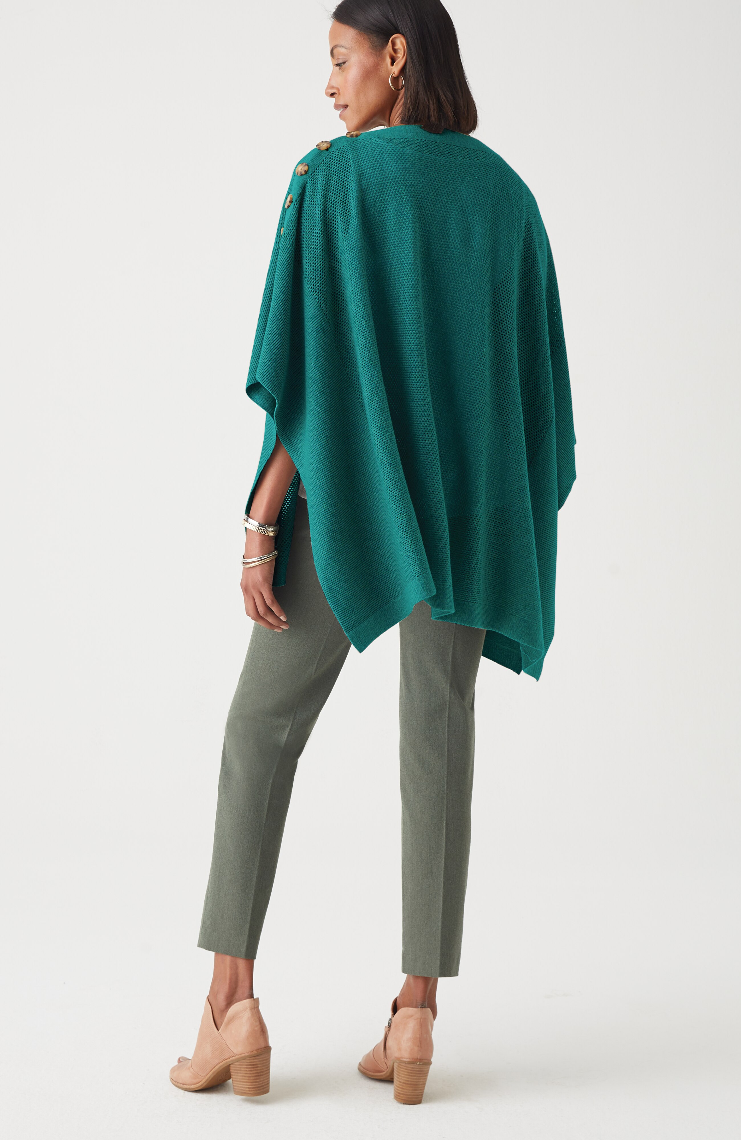 Rib-Knit Two-Way Poncho | JJill