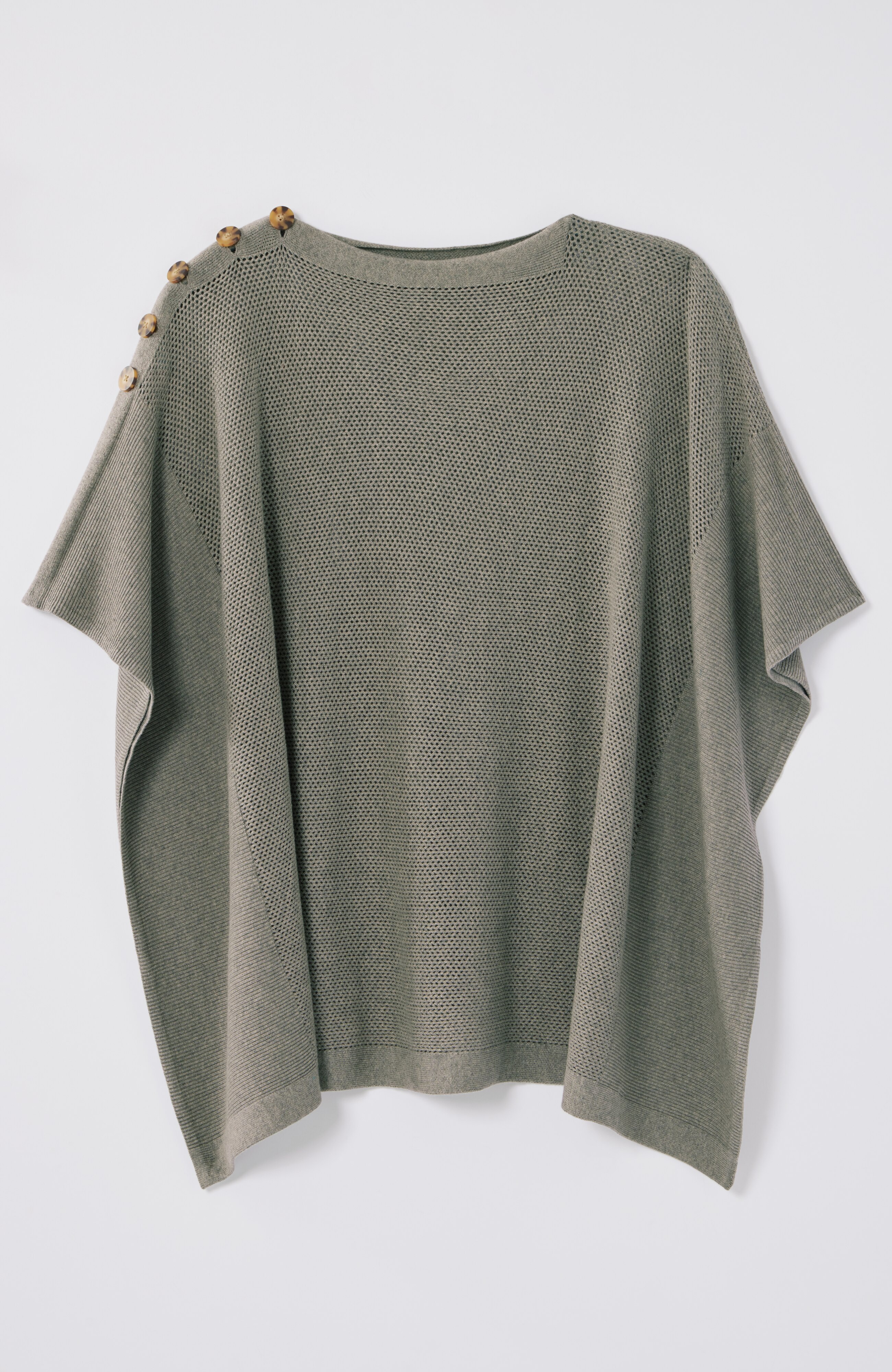 Rib-Knit Two-Way Poncho | JJill
