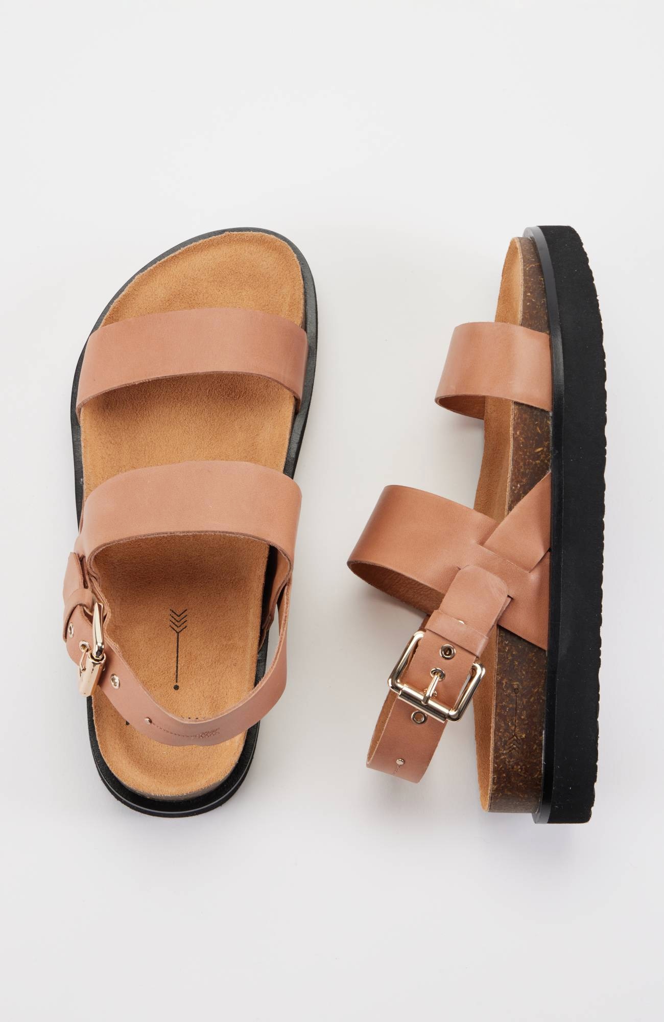 J Crew Tan Strap Slingback Block Heel Leather Sandals- Size 9 (GREAT C –  The Saved Collection