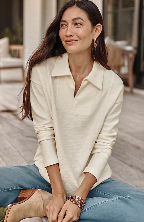 pure jill organically grown cotton top