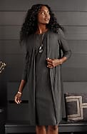 pure jill pleated knit duster