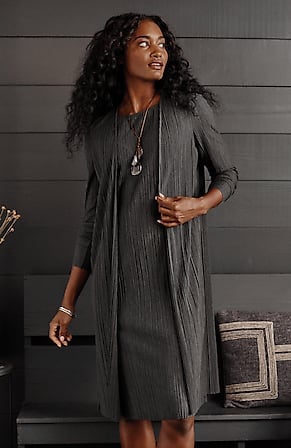 Image for Pure Jill Pleated Knit Duster