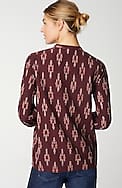 pure jill v-neck ikat top