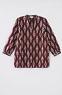 pure jill v-neck ikat top