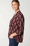pure jill v-neck ikat top