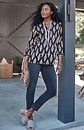 pure jill v-neck ikat top