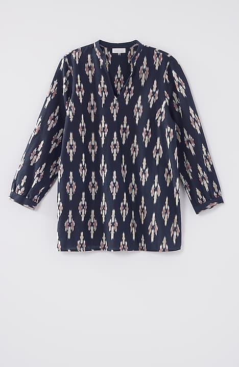 pure jill v-neck ikat top
