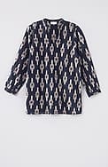pure jill v-neck ikat top
