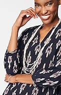 pure jill v-neck ikat top