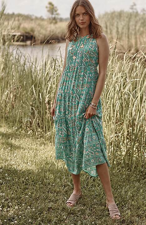 red floral dress maxi Leading Lady Sweetheart | Burnout | Womens May be worn with SUPERGRUPPO_Scarpe womens low kitten heels Color:Bouquet/Rose Gold