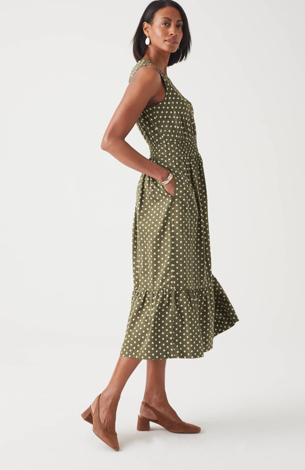 midi jjill dresses Pure Jill Double-Gauze Midi Dress