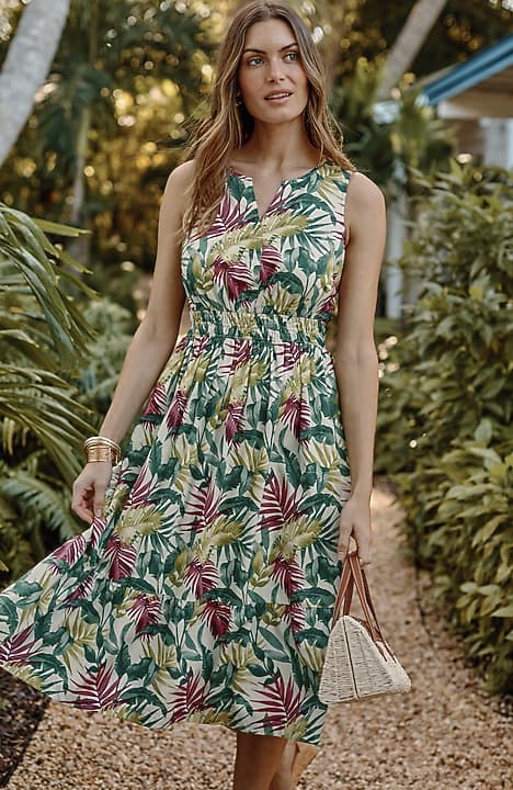 j jill green dress CAREFREE MIDI DRESS