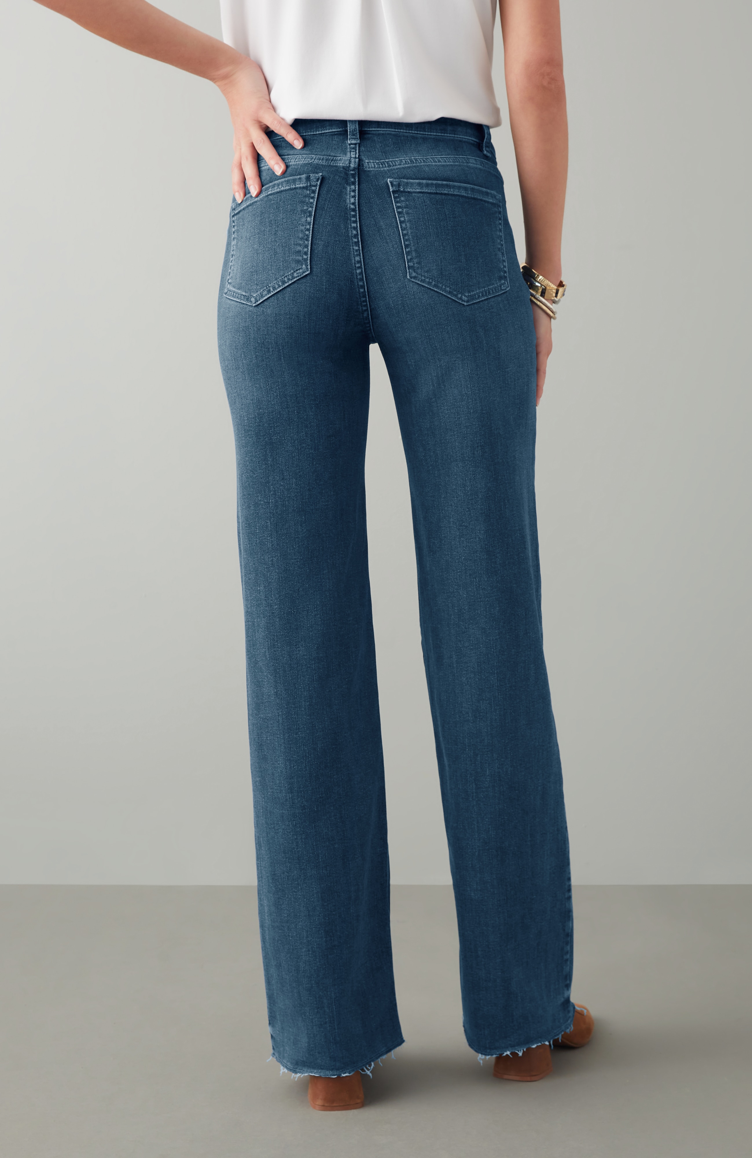 Fringe leg jeans hotsell