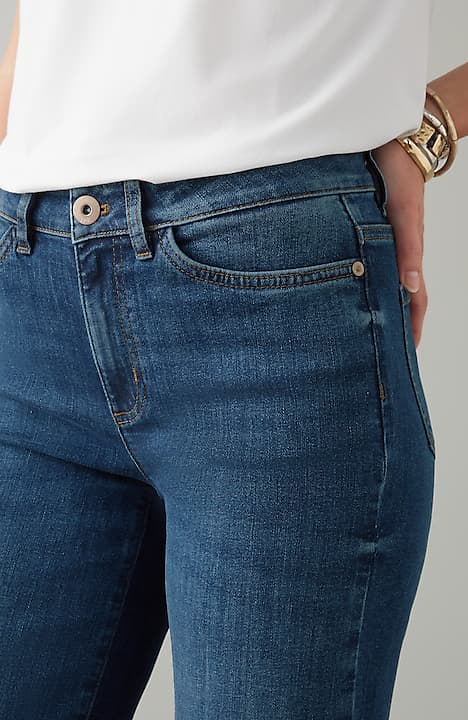 fringe-hem wide-leg jeans