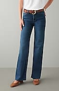 fringe-hem wide-leg jeans