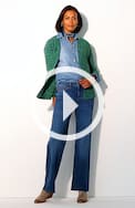 fringe-hem wide-leg jeans