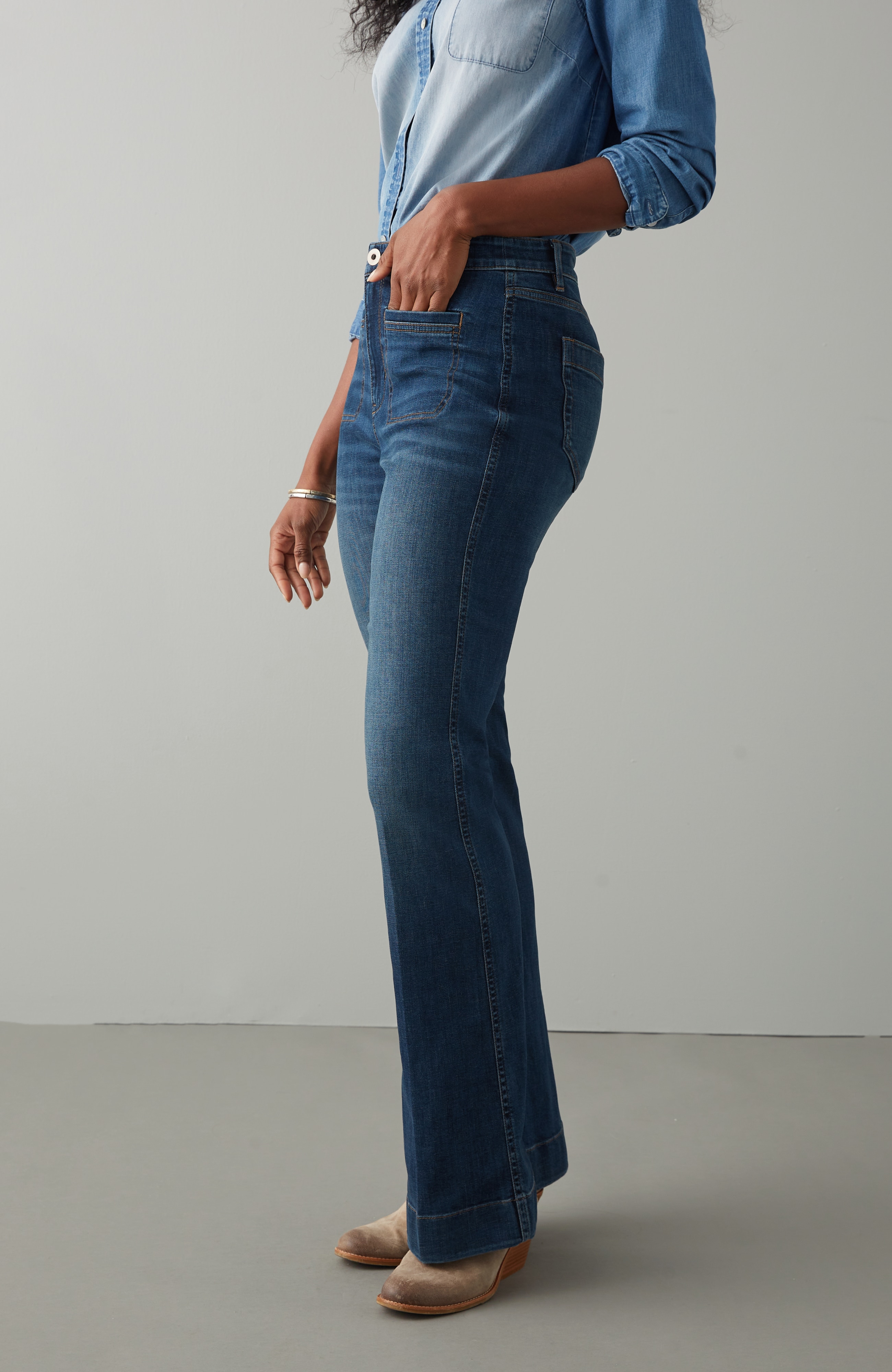 curvy-fit flare jeans