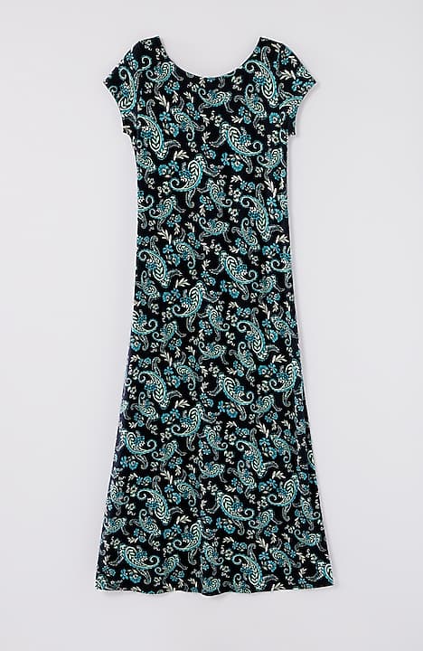 pleated v-back maxi dress