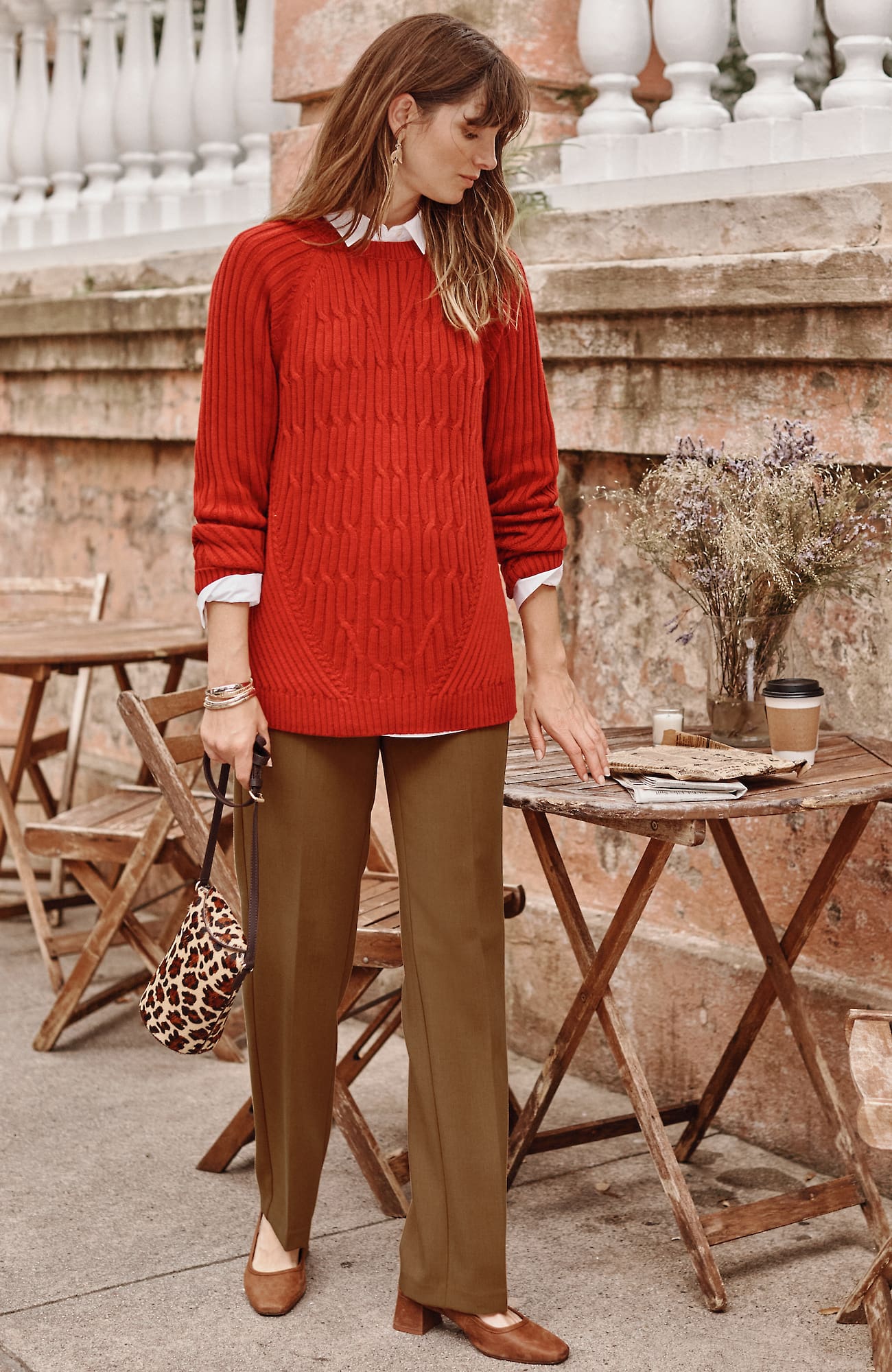 Shop Jjill J.jill Angled-pockets Straight-leg Pants In Gingerbread Heather