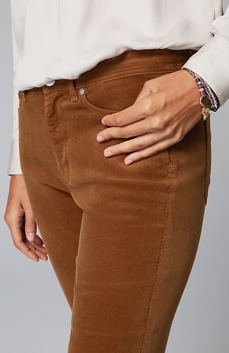 authentic fit slim-leg corduroy pants