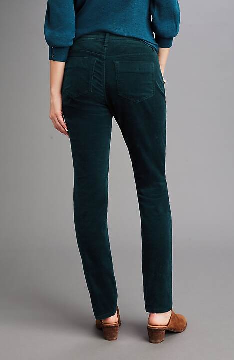 authentic fit slim-leg corduroy pants