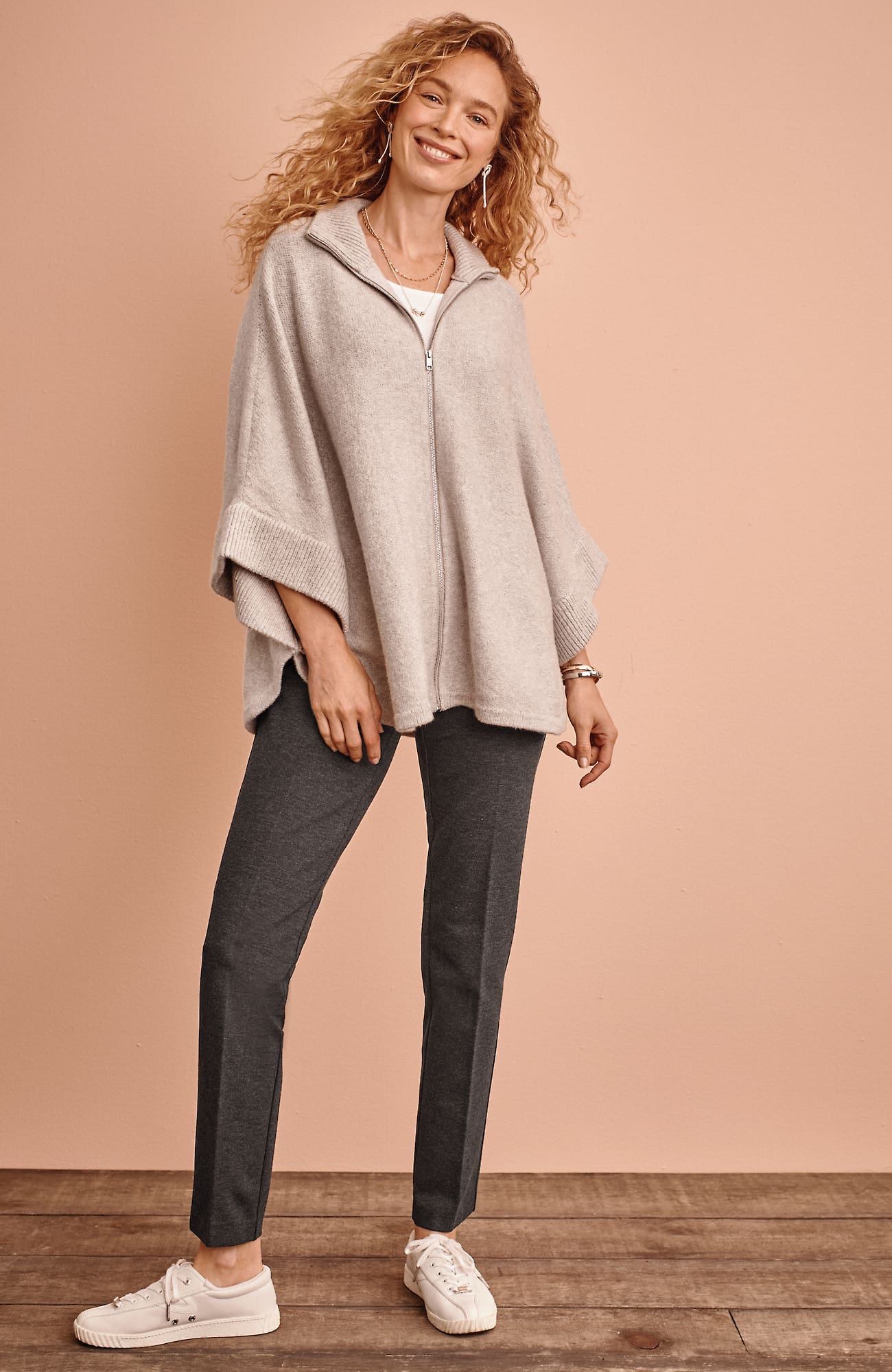Jjill J.jill Ponte Welt-pockets Slim-leg Pants In Dark Charcoal Heather