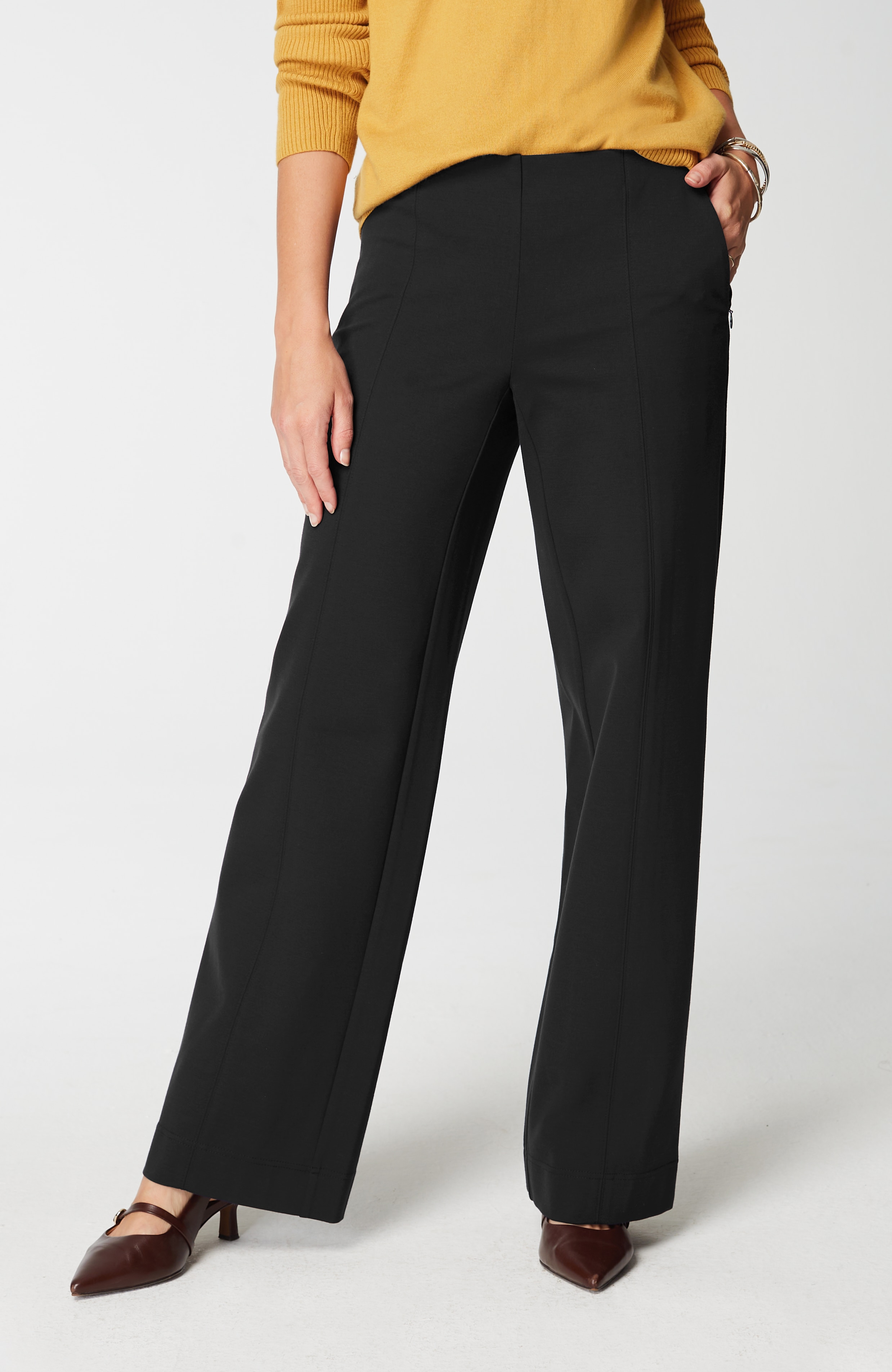 ponte wide-leg pants