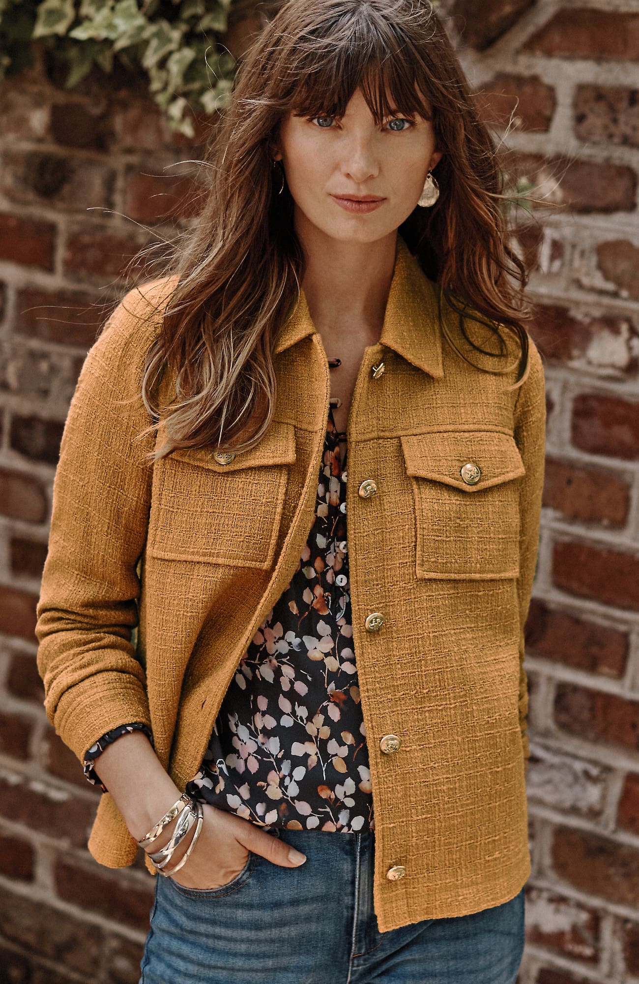 Jjill J.jill Modern Tweed Jacket In Honey