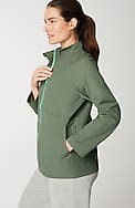 fit contrasting-zipper jacket