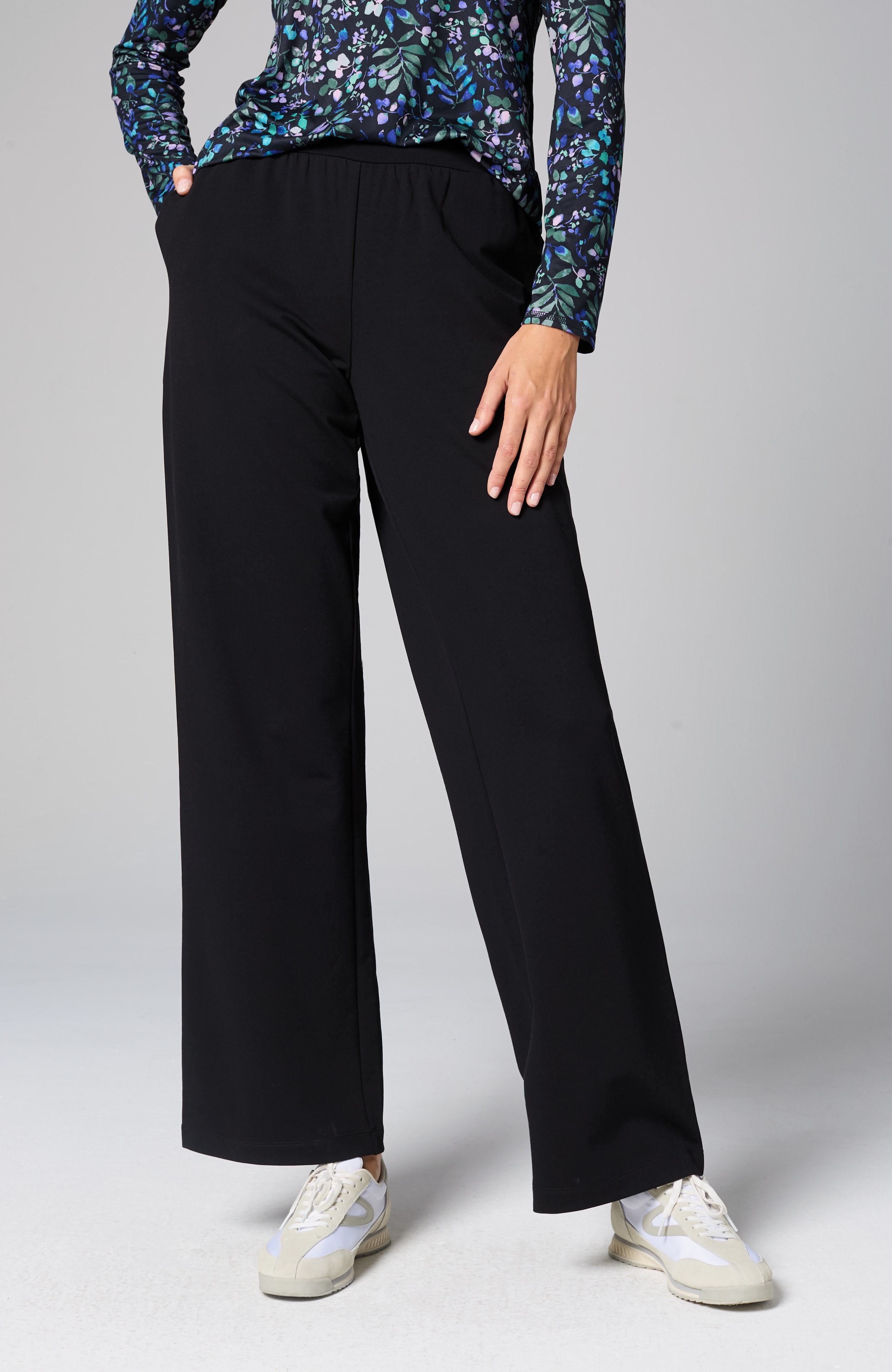 fit elevate terry wide-leg pants