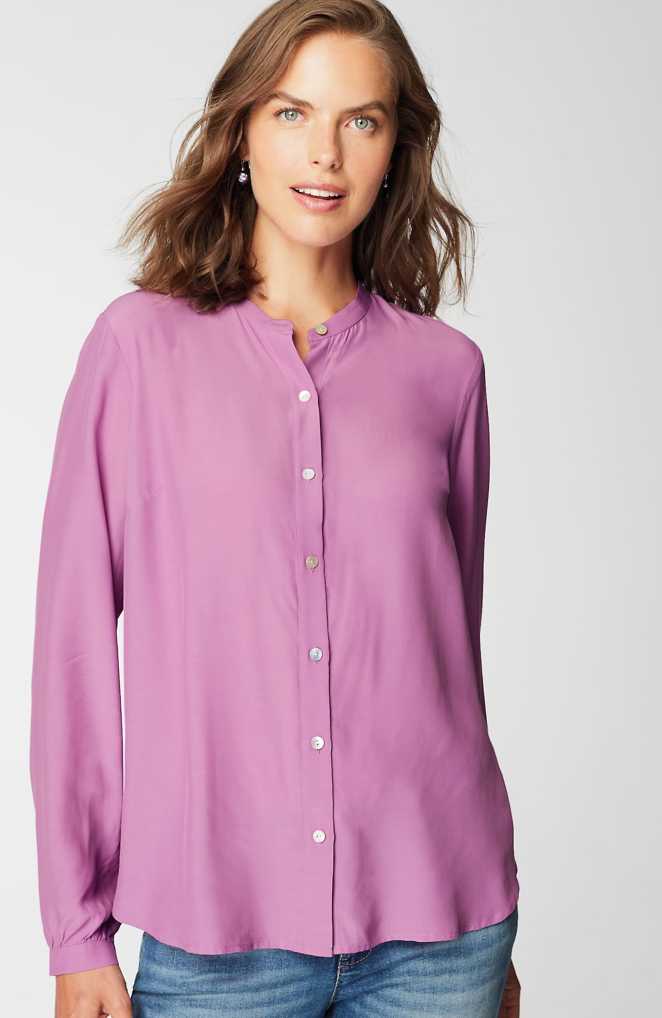 Jjill J.jill Button-front Top In Persian Violet