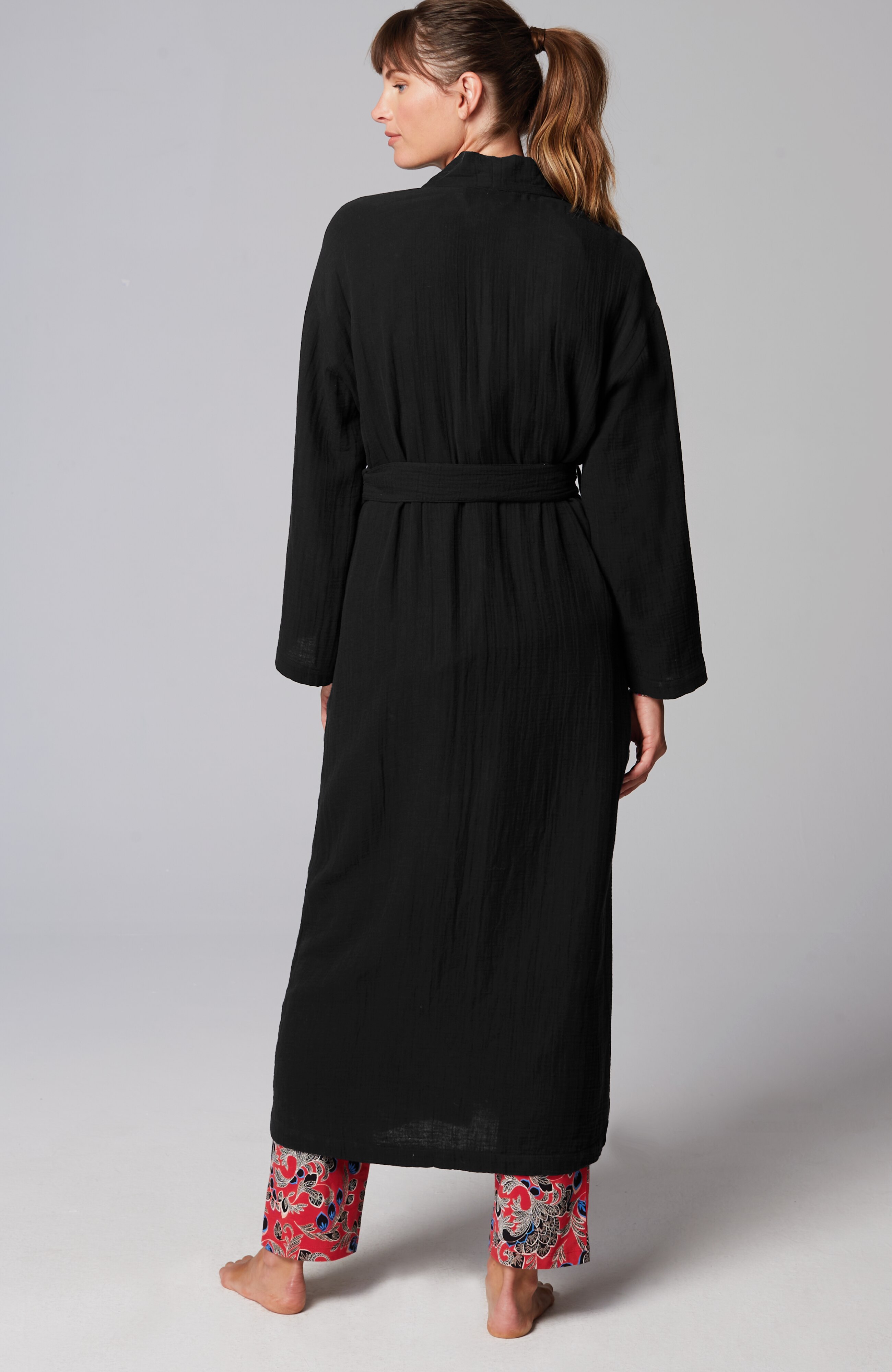 スカート PHILOSOPHY Weaved dress Black Sleep Cotton-Gauze Robe | JJill