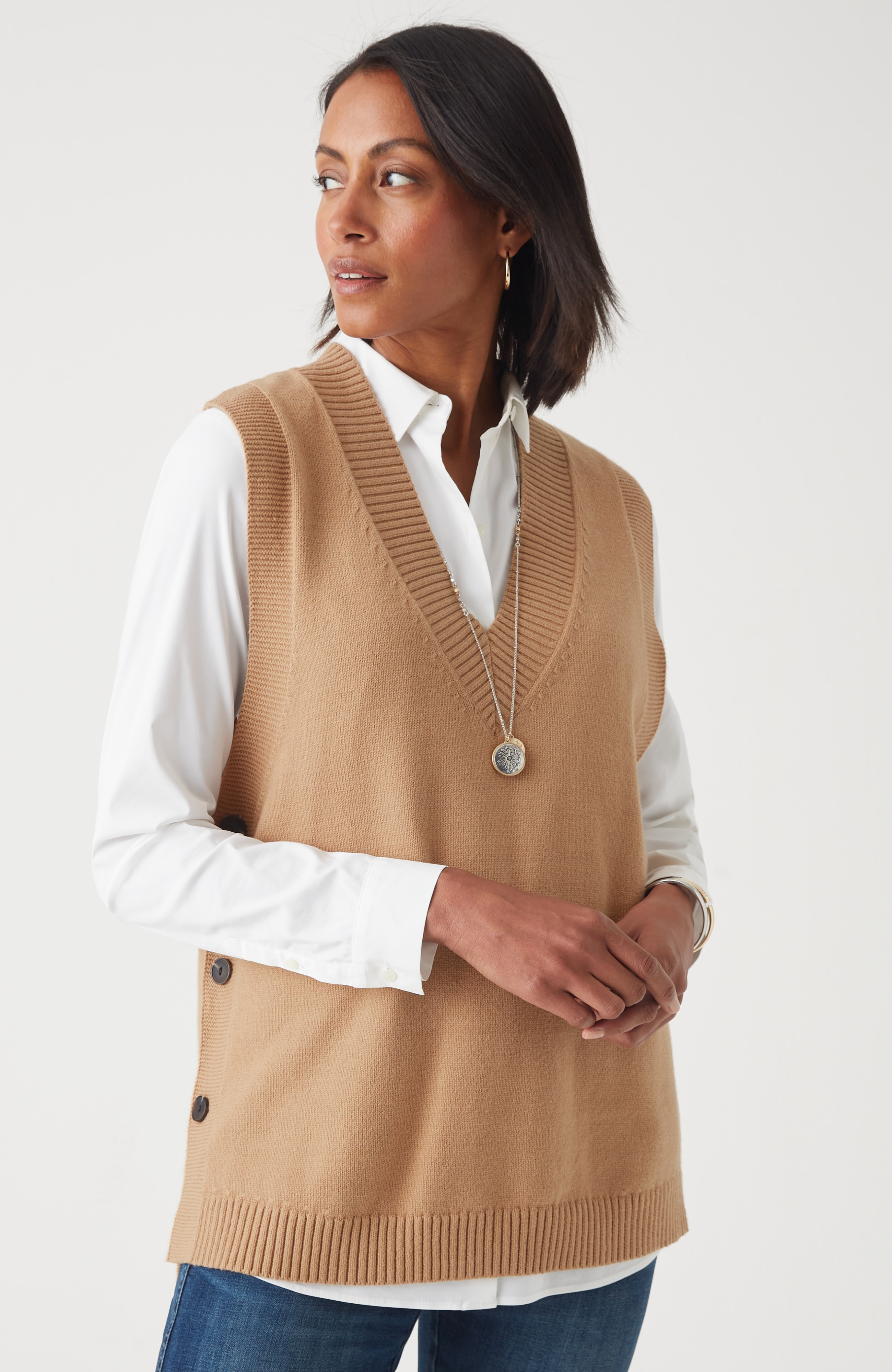 side-button vest