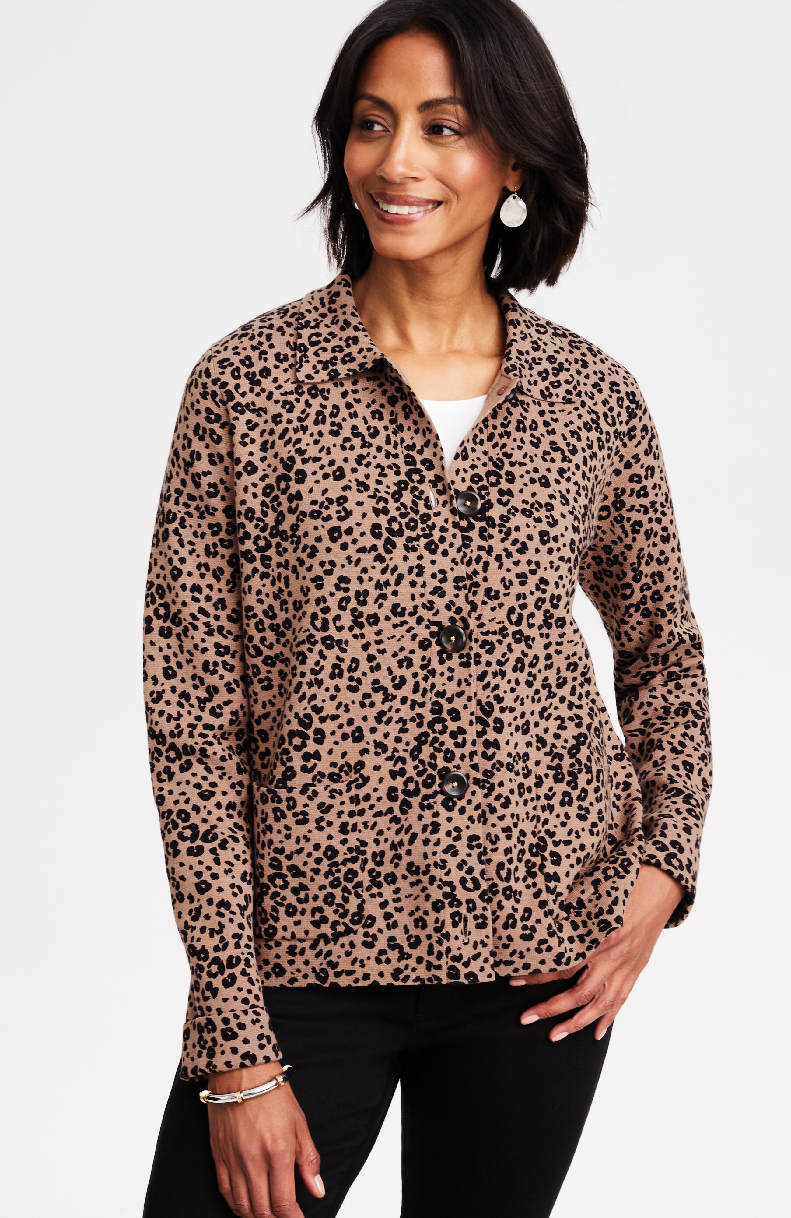 DOUBLE-KNIT SWEATER-JACKET | JJill