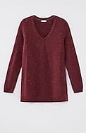 tweeded-cotton sweater tunic