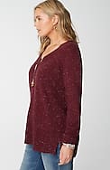 tweeded-cotton sweater tunic