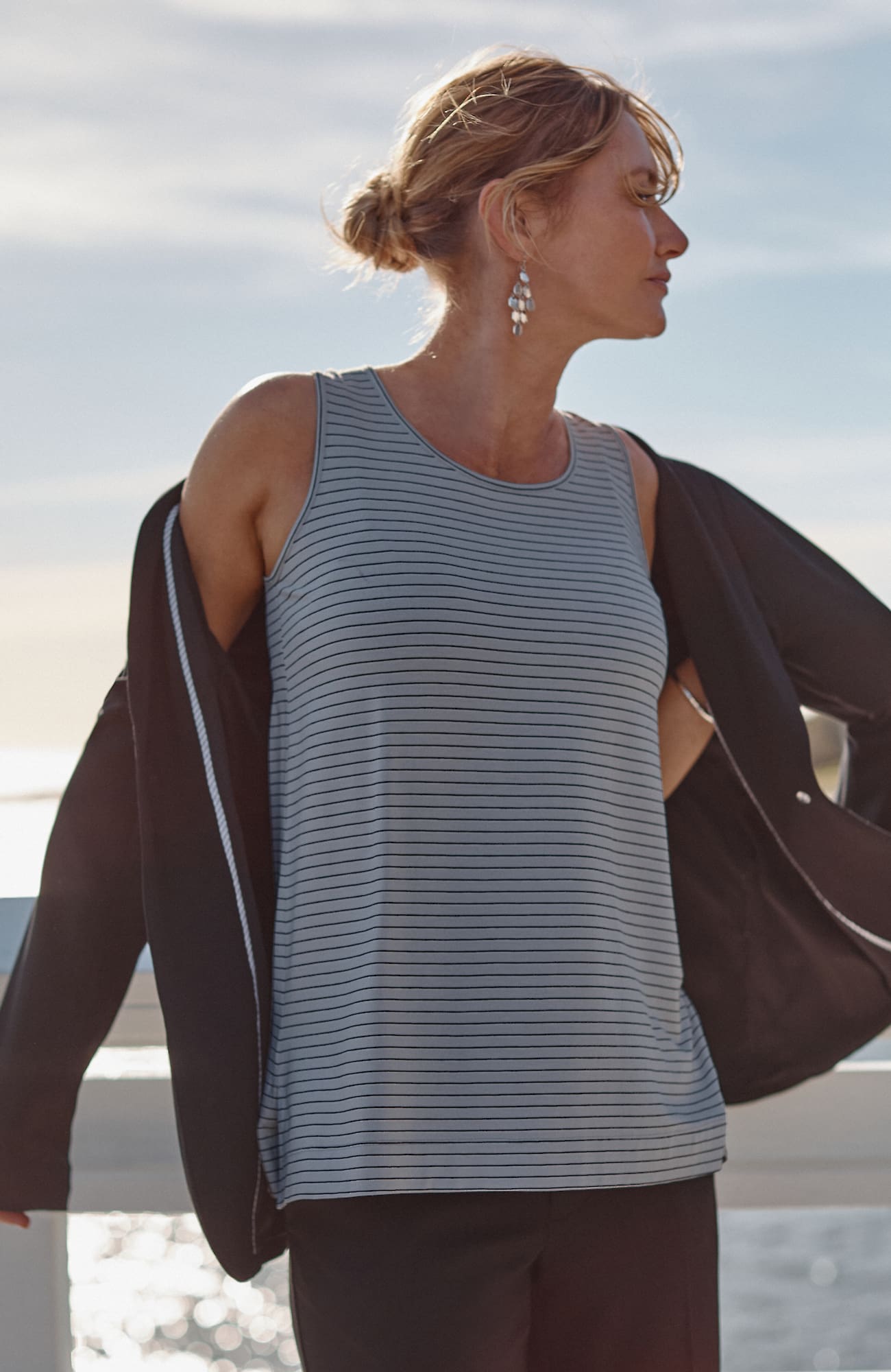 Jjill J.jill Wearever A-line Tank In Zinc Multi