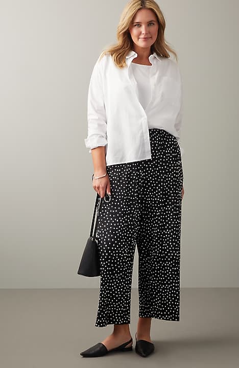 wearever plissé wide-leg crops