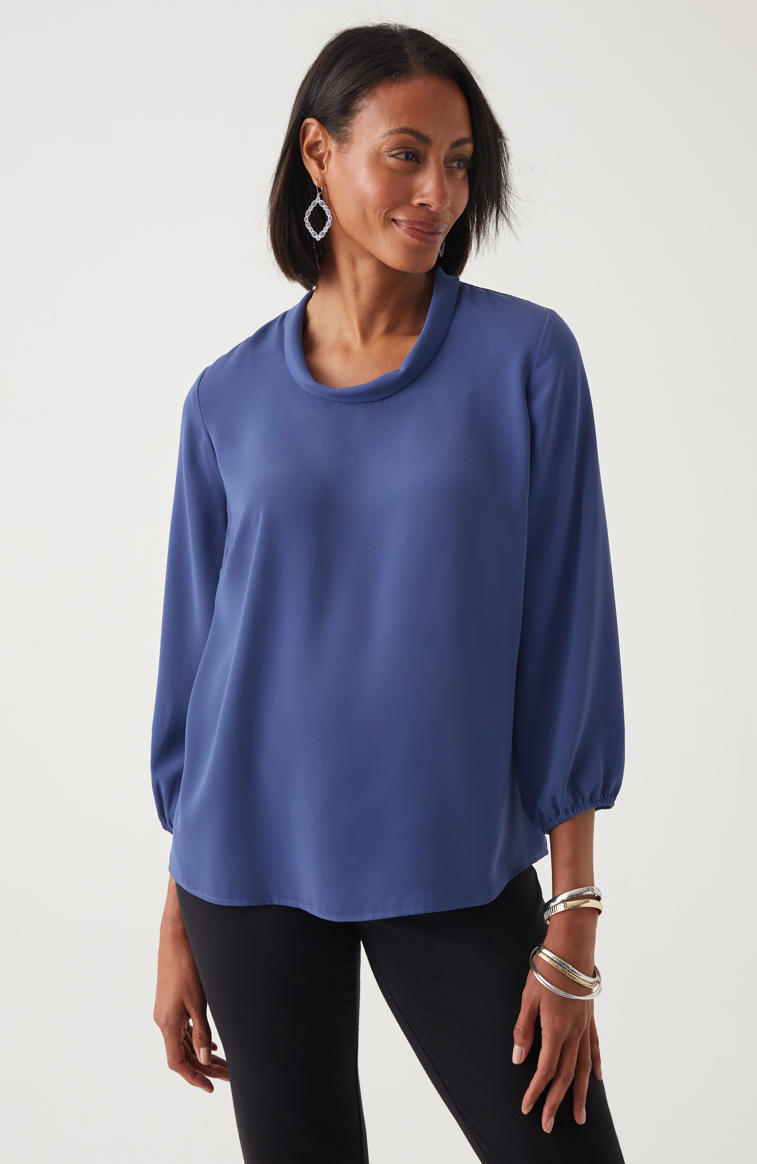 wearever easy-care 3/4-sleeve top