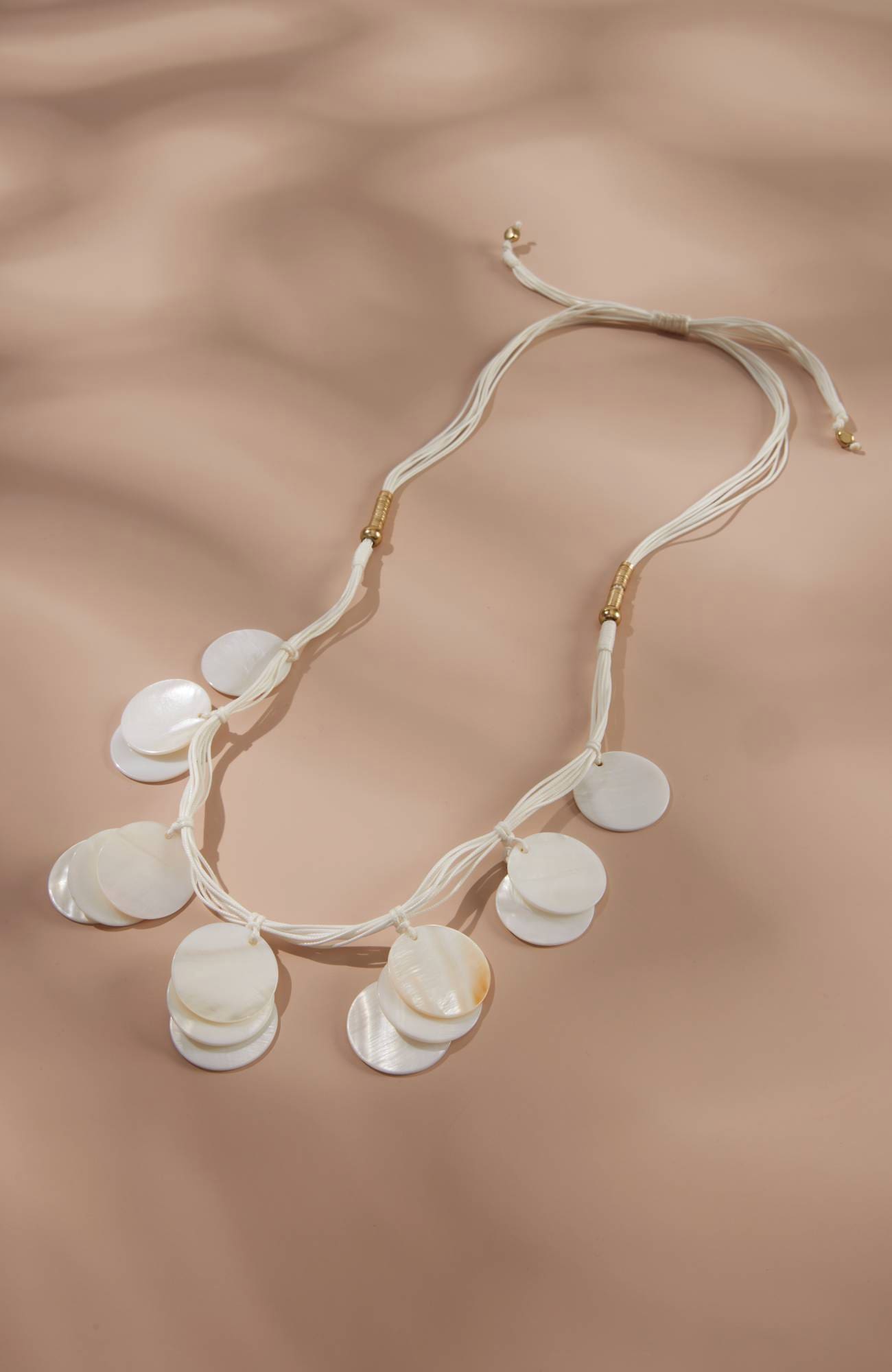 Shop Jjill J.jill Coastal Getaway Mother-of-pearl Statement Necklace In Ivory