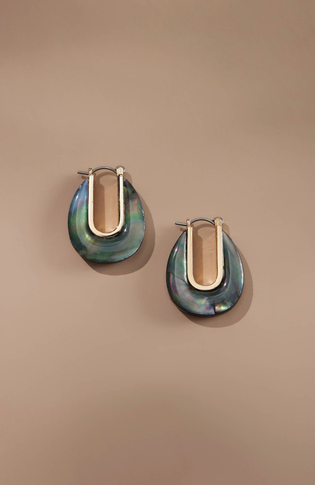 Jjill J.jill Serene Seashore Shell Small Hoop Earrings In Neutral Multi