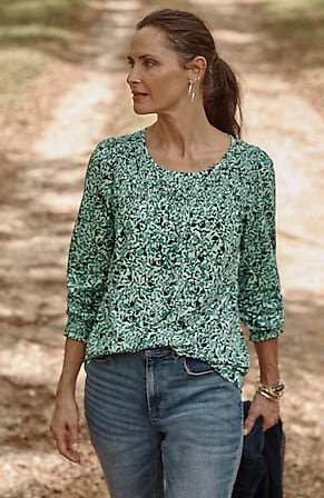 Image for Smocked Floral Top