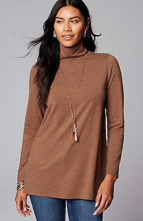 Image for Luxe Supima® Turtleneck Tunic