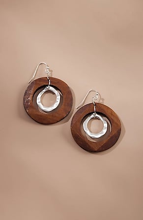 Image for Island Cabana Wood Earrings