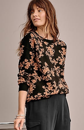 Image for Wearever Floral-Jacquard Sweater