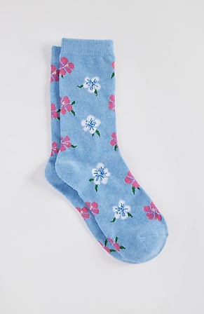 Image for Hibiscus Crew Socks