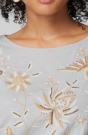 Image for Pure Jill Beaded-Embroidery Tee