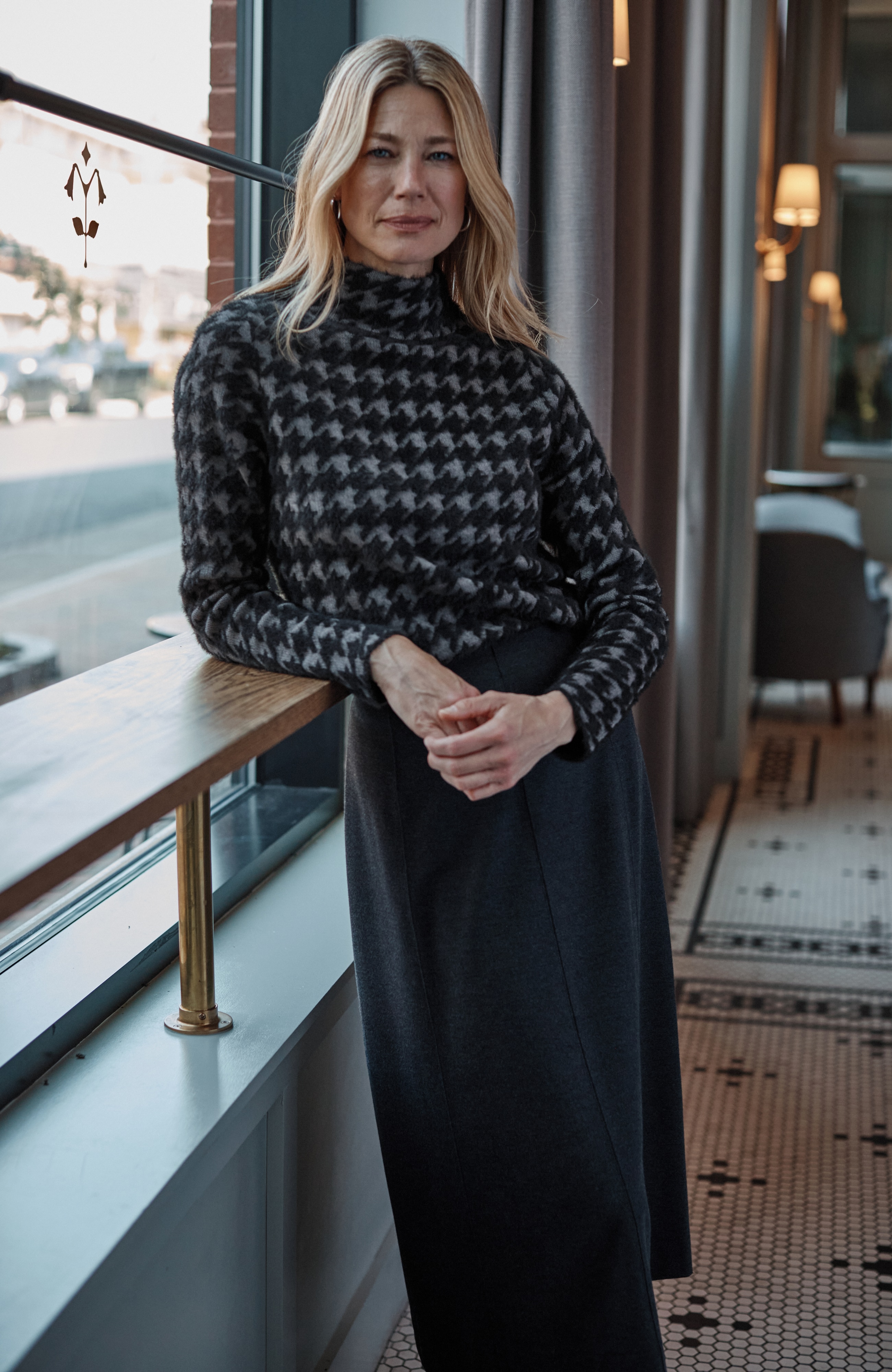 Wearever Houndstooth Jacquard Sweater | JJill
